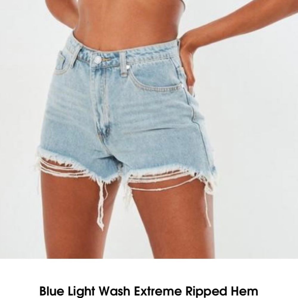 Missguided Highwaisted Denim Shorts